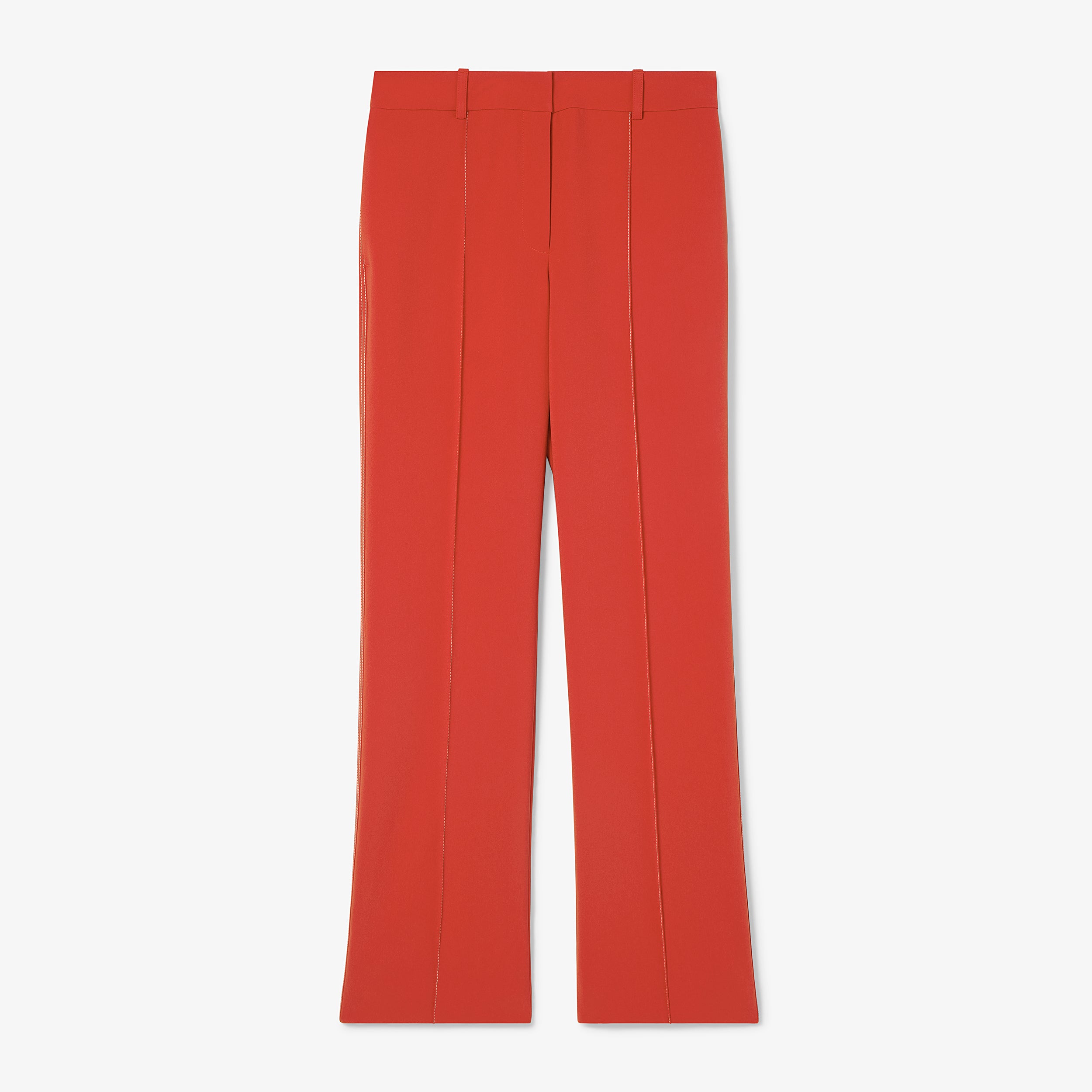 Lowen Jetset Pant - Everyday Crepe Pants with Topstitch Detail in Ginger | Comfortable Women's Trousers for Work, Travel & Casual Wear