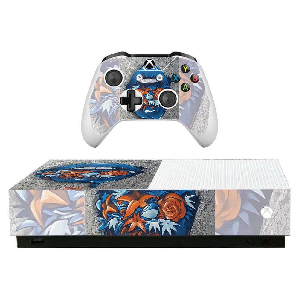 MightySkins Protective Vinyl Skin Wrap for Microsoft Xbox One S All-Digital Edition - Blue Lips Design | Durable, Customizable Decal Cover | Easy to Apply & Remove | Made in USA | Perfect for Gaming Setups & Personalization