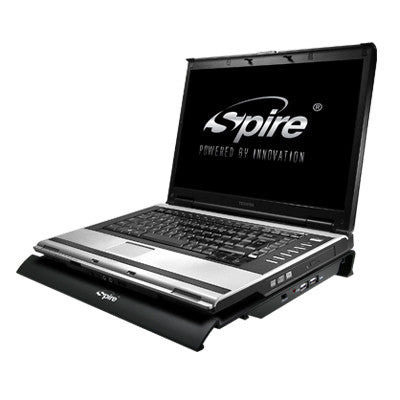 Spire PacificBreeze III Professional Universal Laptop Cooling Stand - Adjustable Ergonomic Laptop Cooler for 12-17 Inch Notebooks (Black, SP304AL B) - Perfect for Home Office, Gaming & Workstation Use