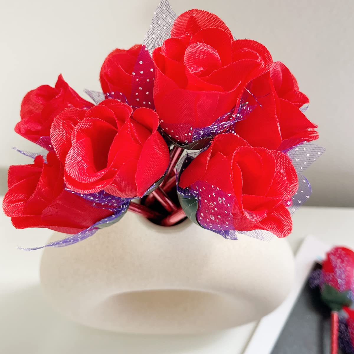 Allydrew Rose Flower Ballpoint Pens - 12 Pack Novelty Writing Pens for Office, School, Valentine's Day, Mother's Day Gifts & Party Favors - Perfect for Journals, Note Taking, Gift Giving & Special Occasions