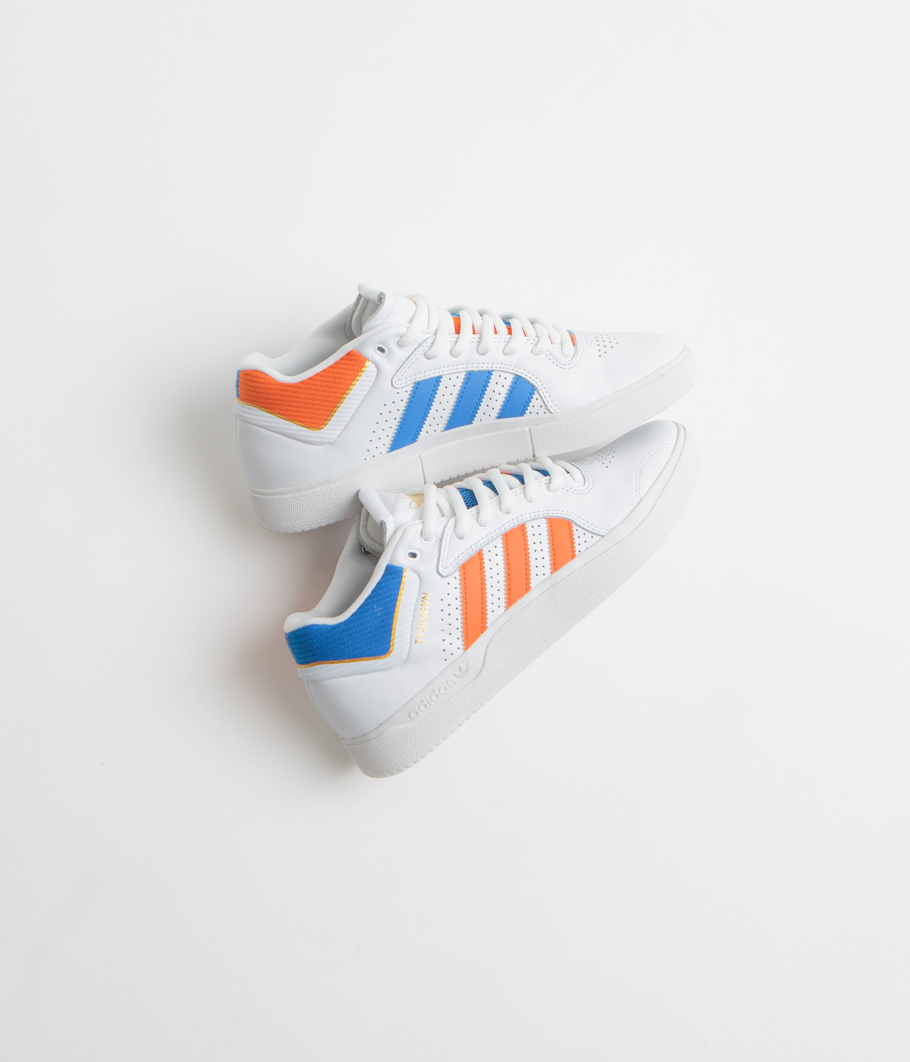 Adidas Tyshawn Men's Running Shoes - White/Orange/Bluebird Colorway | Lightweight Athletic Sneakers for Jogging, Gym Workouts & Casual Wear