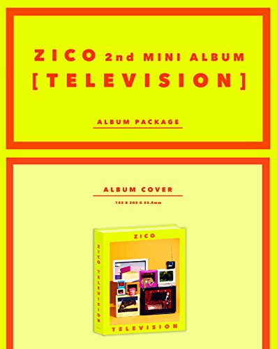 Zico - Television (2nd Mini Album) CD + Booklet + Photocard + Photo Sticker + Paper Toy + Folded Poster | Kpop Merchandise | Perfect for K-POP Fans Collection & Room Decor