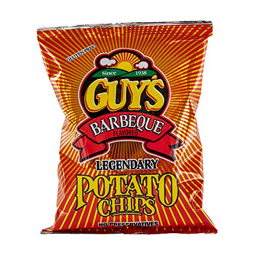 Guys BBQ Potato Chips - 24 Pack (1.5 oz Bags) | Spicy Barbecue Flavored Chips with Unique Seasoning Blend | Crunchy Snacks for Parties, Office & Game Day | Perfect for Dips or Solo Snacking