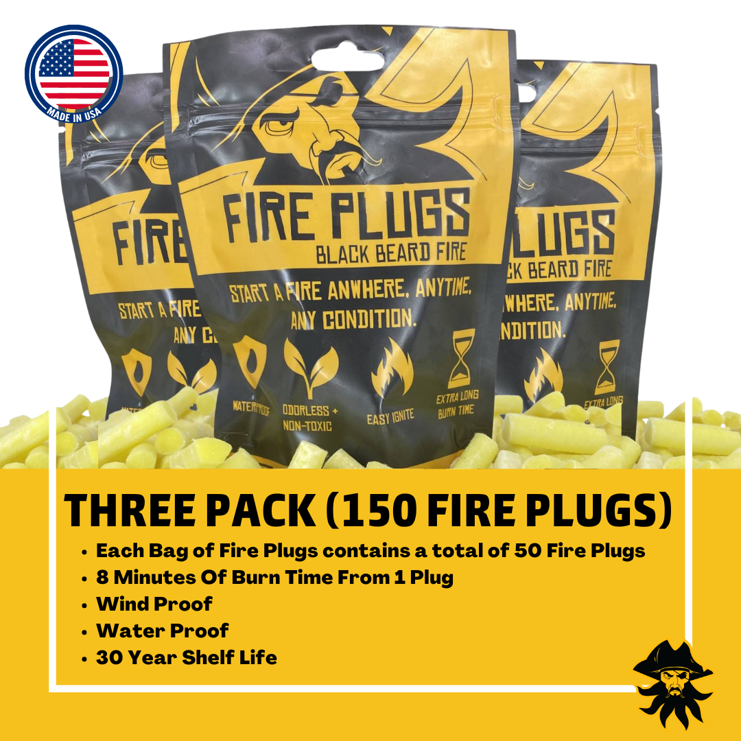 Fire Plugs - Premium Fire Starter Tinder for Camping, Hiking & Emergency Survival - Quick & Easy Fire Starting Solution
