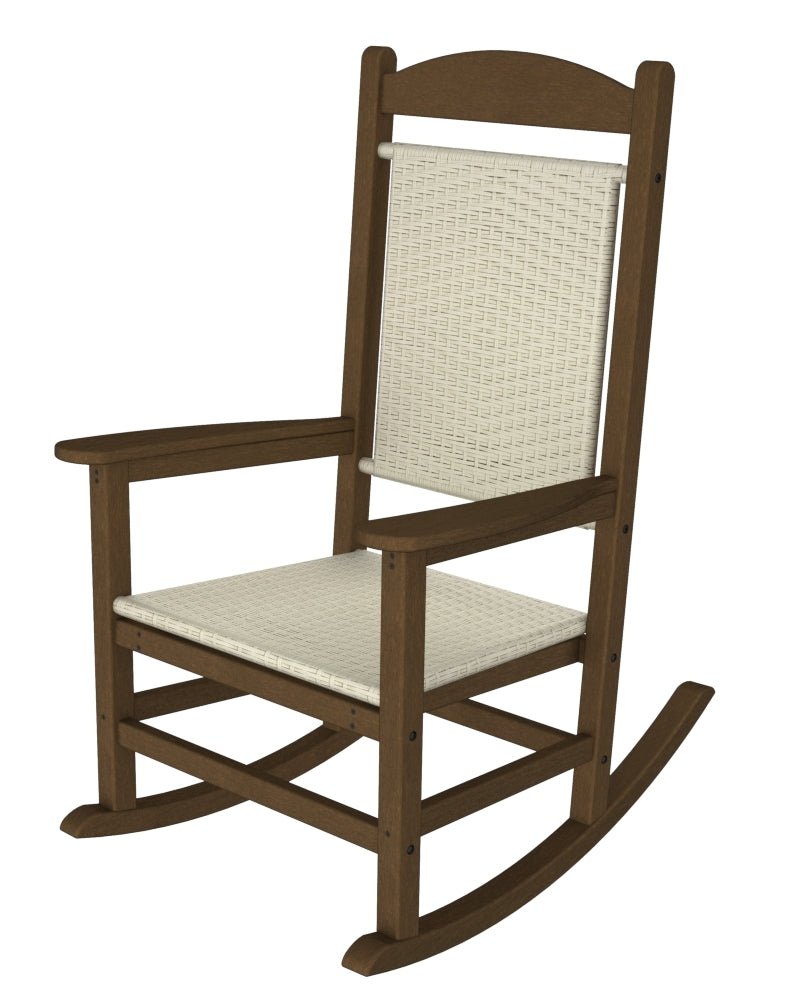 POLYWOOD Presidential Woven Rocker - All-Weather Outdoor Rocking Chair with UV Protection | Perfect for Patio, Porch, Garden & Poolside Relaxation