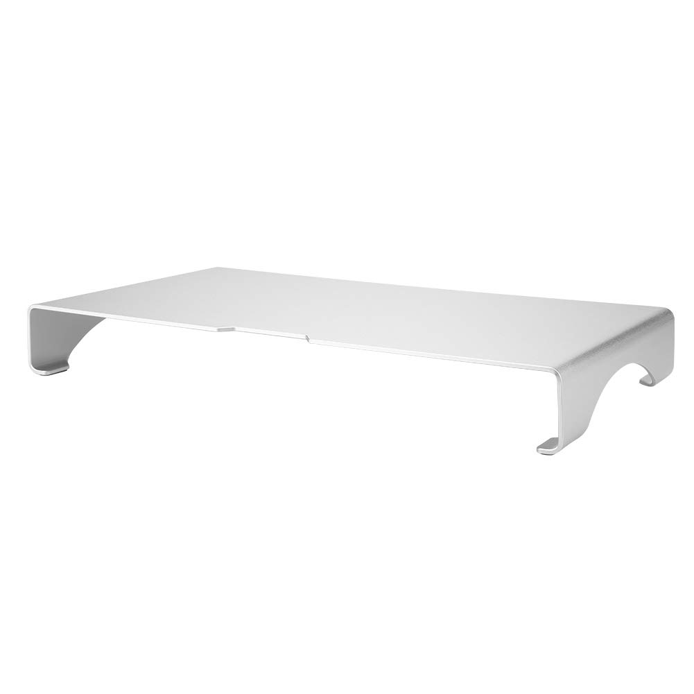 Premium Aluminum Alloy Laptop Stand Riser - Adjustable 5cm Height Silver Computer Monitor Shelf for Desk Organization | Perfect for Home Office, Gaming Setup & Workspace Ergonomics