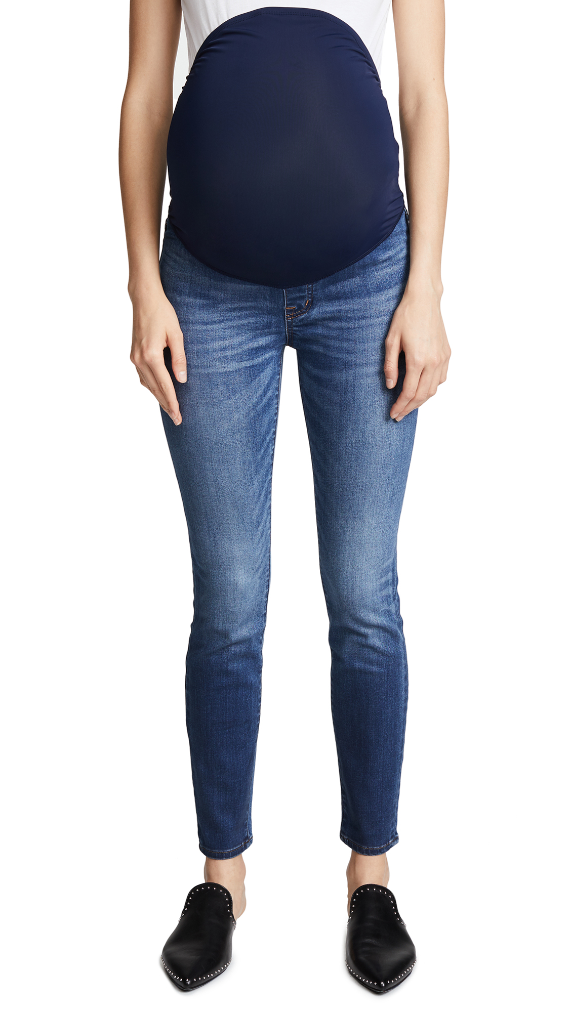 Madewell Women's Maternity Over-The-Belly Skinny Jeans - Stretch Denim Pregnancy Pants for Comfort & Style - Perfect for Work, Casual Outings & Everyday Wear