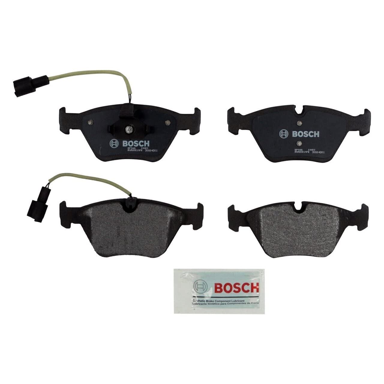 Bosch BP946 Premium Ceramic Disc Brake Pads - Low Dust High Performance Brake Pads for Cars, Trucks & SUVs | Compatible with Ford F-150, Toyota Camry, Honda CR-V | Durable Quiet Braking System for City Driving, Highway Commutes & Off-Road Adventures | Ideal for Daily Commuting, Long Road Trips, Heavy Towing, Stop-and-Go Traffic & Emergency Braking | Best Auto Brake Pads Replacement for Smooth & Safe Driving Experience