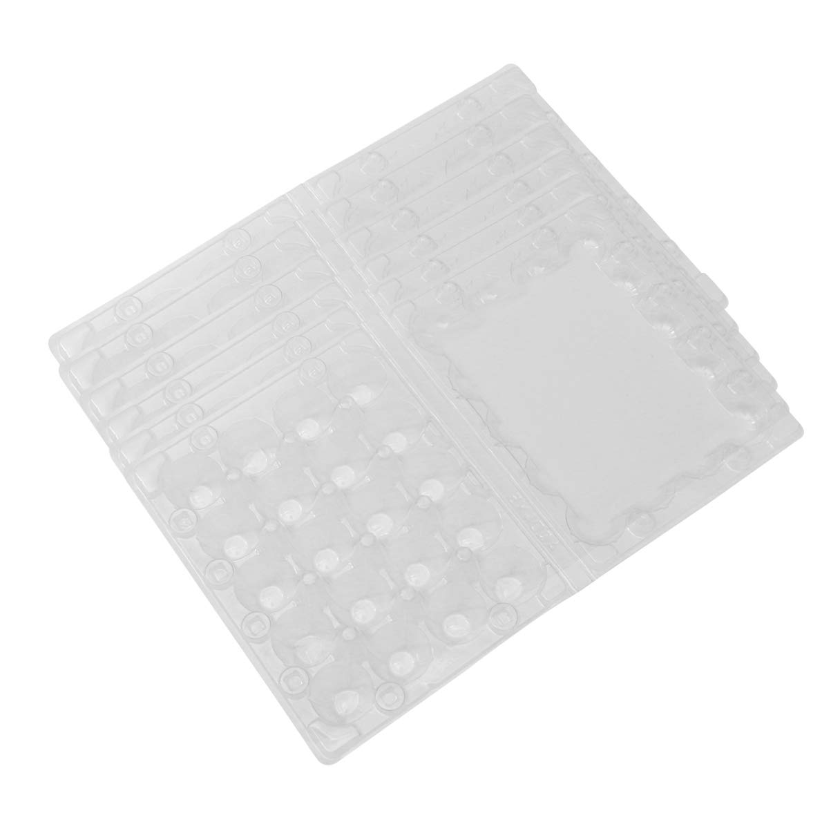 UPKOCH 50-Pack Clear Plastic Quail Egg Tray - 20 Grids Egg Dispenser Container for Refrigerator Storage | Perfect for Kitchen Organization, Farm Fresh Eggs & Small Poultry Packaging