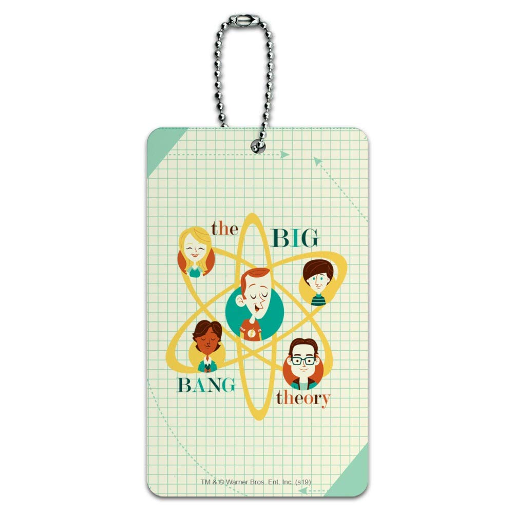 Retro Big Bang Theory Art Luggage Tag - Customizable Carry-On Suitcase ID Tag for Travel Accessories - Perfect for Airports, Business Trips & Vacation