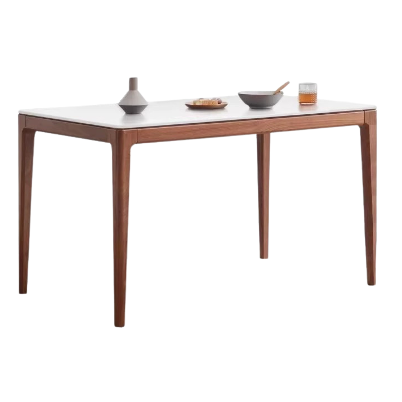 55.1x31.5x29.5 inch / 140x80x75 сm / Rich Dark Walnut Color top White color /Black Walnut Dining table