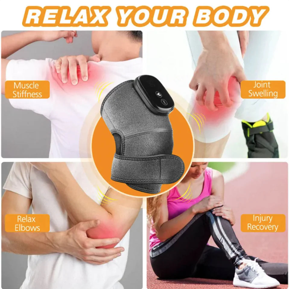 Electric Heating Knee Pads for Pain Relief - Rechargeable Moxibustion Therapy Knee Warmers for Arthritis, Joint Pain & Muscle Recovery - Perfect for Home Use, Sports Recovery & Winter Warmth