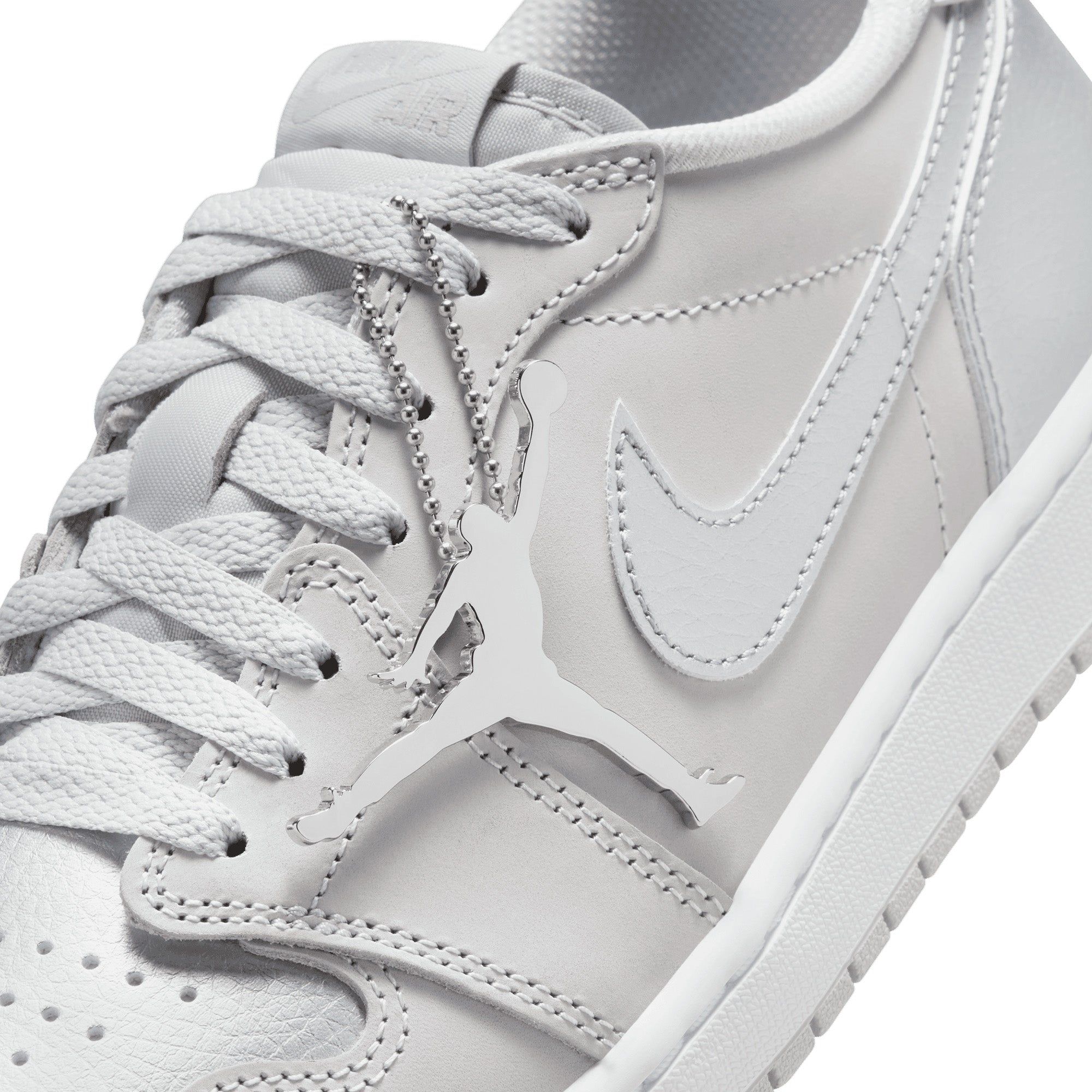 Air Jordan 1 Low OG 'Metallic Silver' Sneakers (2024) - Men's Basketball Shoes for Casual Wear & Street Style Fashion