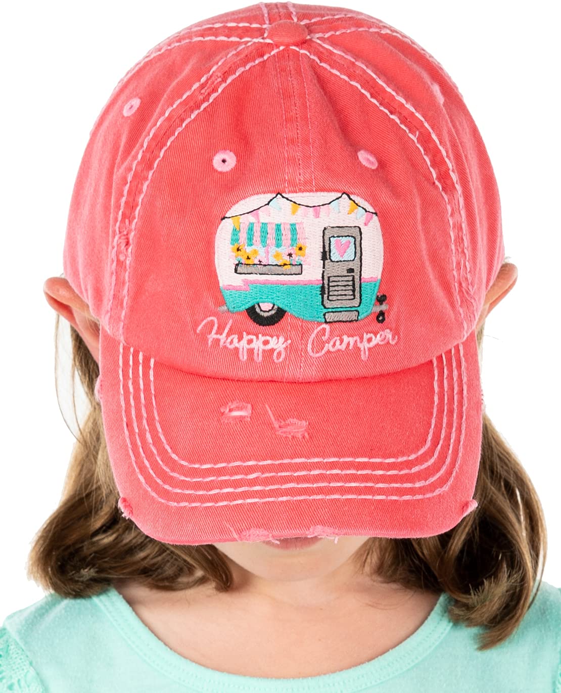 Funky Junque Adjustable Kids Baseball Cap - Embroidered Low Profile Toddler Hat for Boys & Girls - Perfect for Outdoor Play, Sports & Sun Protection