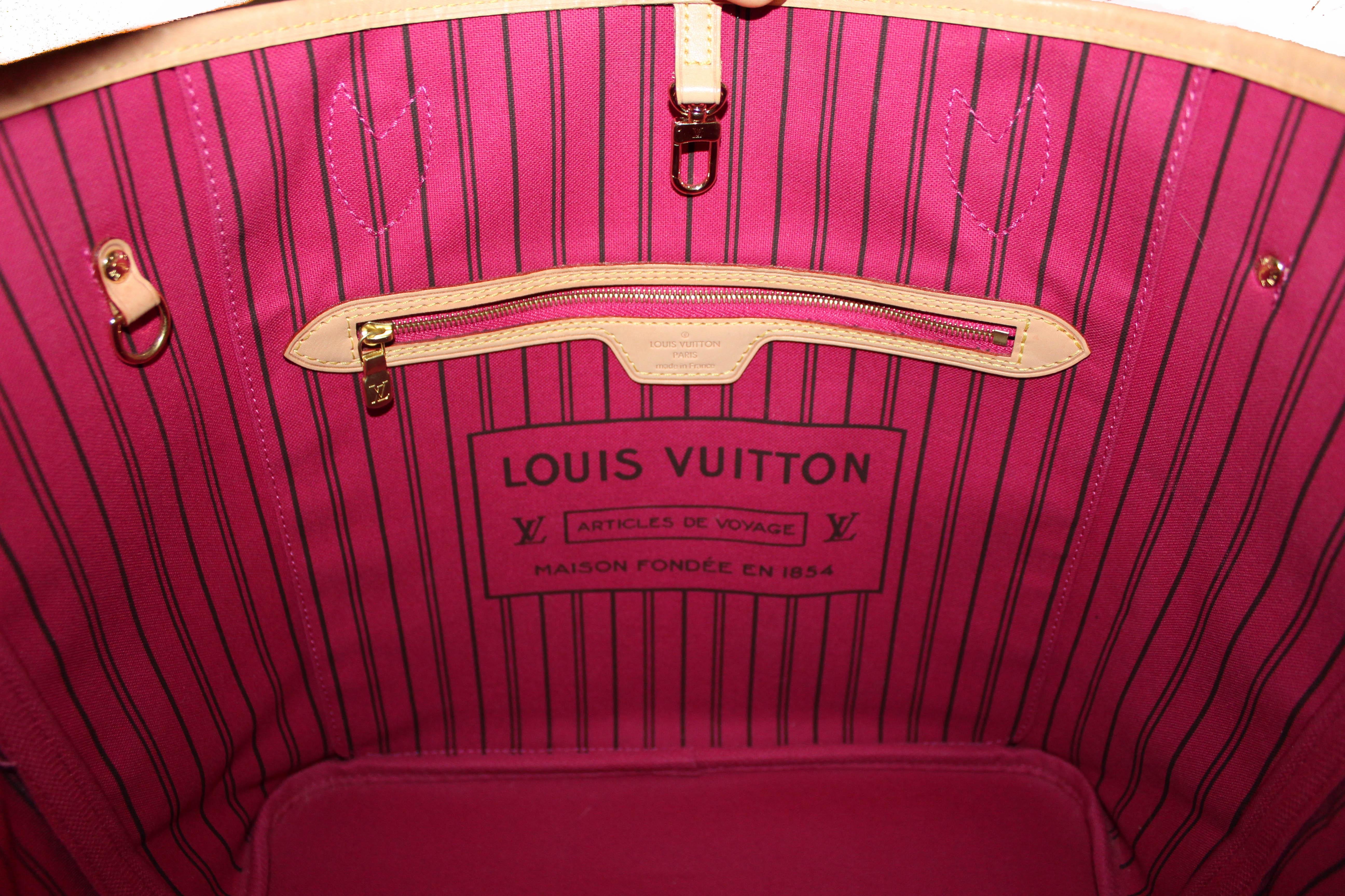 Authentic Louis Vuitton Neverfull MM Monogram Canvas Tote Bag - Luxury Designer Shoulder Bag for Women, Perfect for Work, Travel & Everyday Use