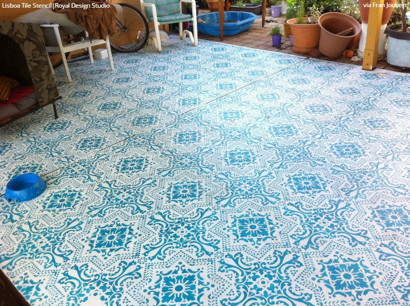 Lisboa Tile Stencil - Reusable DIY Ceramic Stencils for Home Decor, Wall Art & Craft Projects | Perfect for Bathroom, Kitchen Backsplash & Floor Tile Designs