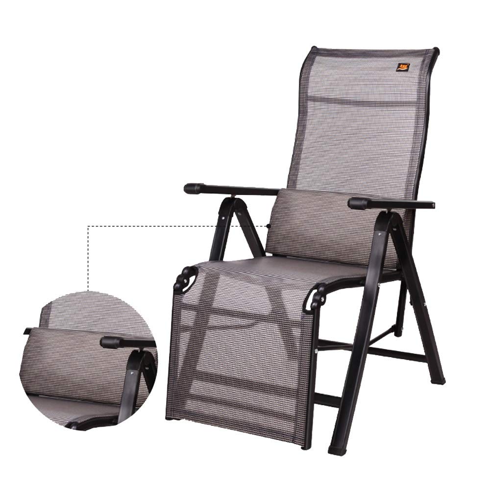 **Patio Lounge Chairs - Foldable Reclining Outdoor Chair for Balcony, Office Nap, or Relaxing - Portable Single Back Lazy Chair (170x45x60cm, Black) - Perfect for Home, Garden, or Lunch Break**