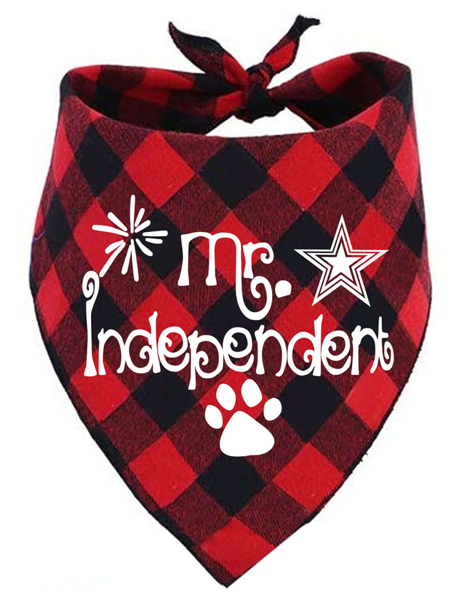 USA Flag Dog Bandana – Patriotic Plaid Triangle Scarf for Dogs, 4th of July Pet Accessories | Perfect for Independence Day, Memorial Day & National Holidays