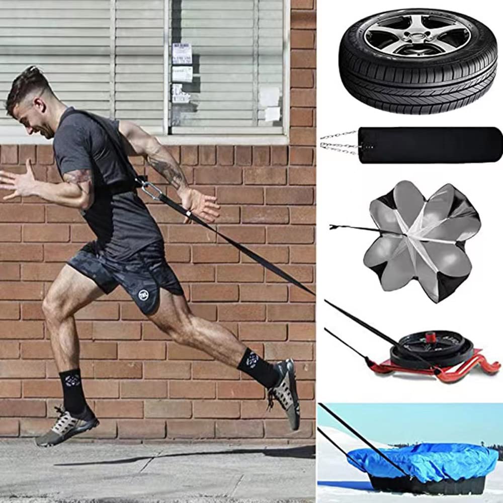 DZOZO Sled Harness Belt - Workout Harness with Pull Strap for Strength Training & Resistance Exercises - Speed Trainer Vest for Fitness & Sports Equipment - Perfect for Gym, CrossFit, and Outdoor Training