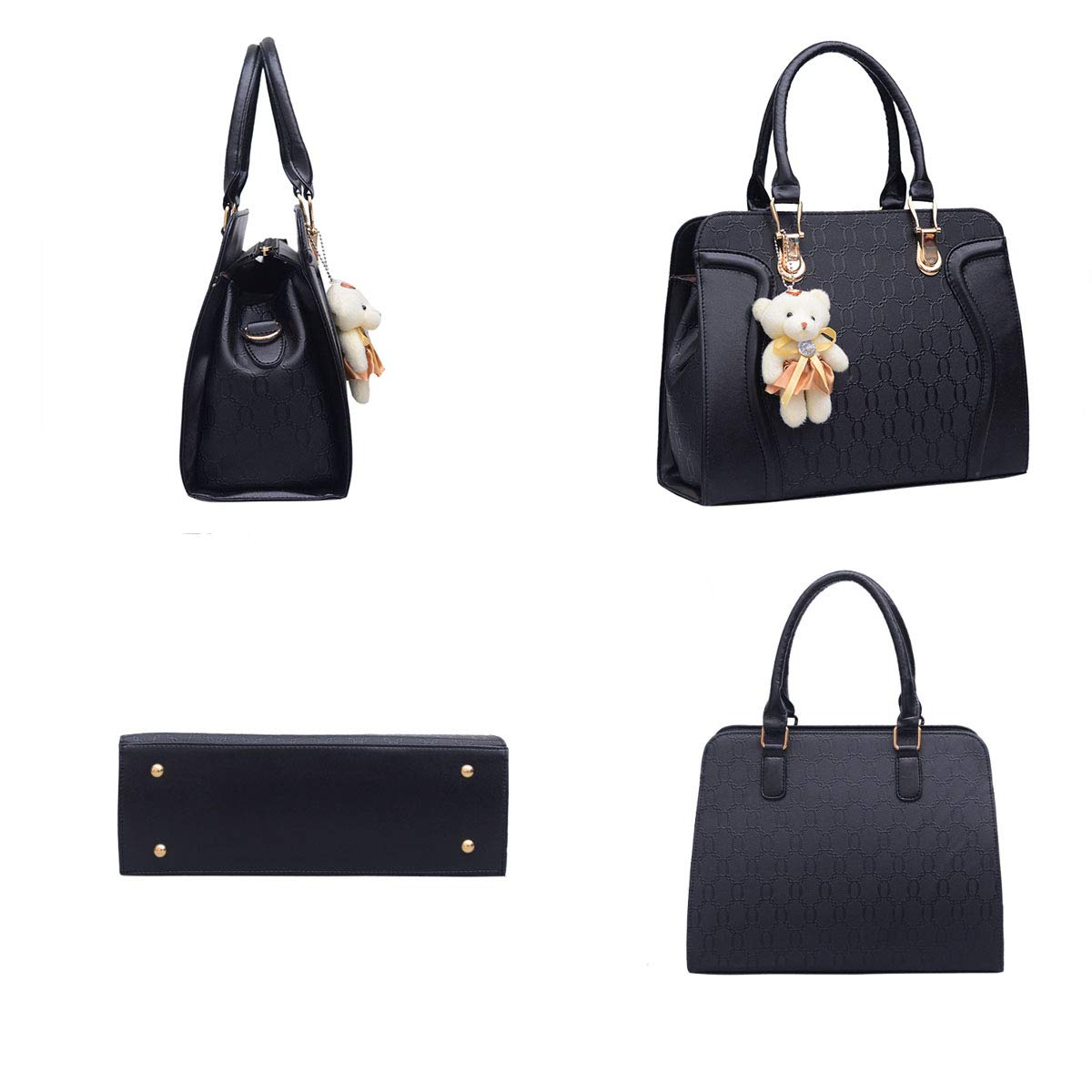 Stylish Women's Handbags Set - 4-Piece Shoulder Bags, Totes & Satchel Purse Collection for Work, Travel & Everyday Use