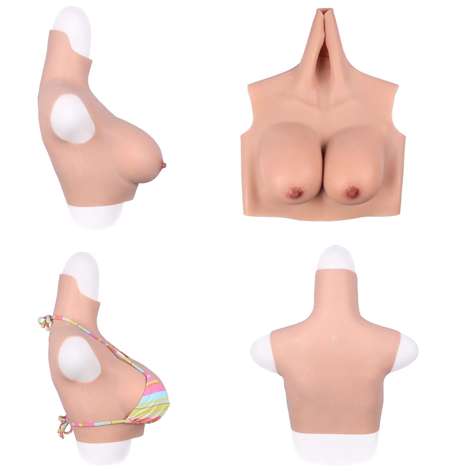 Premium Silicone Breastplate B-G Cup - Realistic Breast Forms for Crossdressers & Transgender Women - Natural Looking Silicone Breast Plates for Men & Women - Perfect for Cosplay, Drag Shows & Gender Affirmation