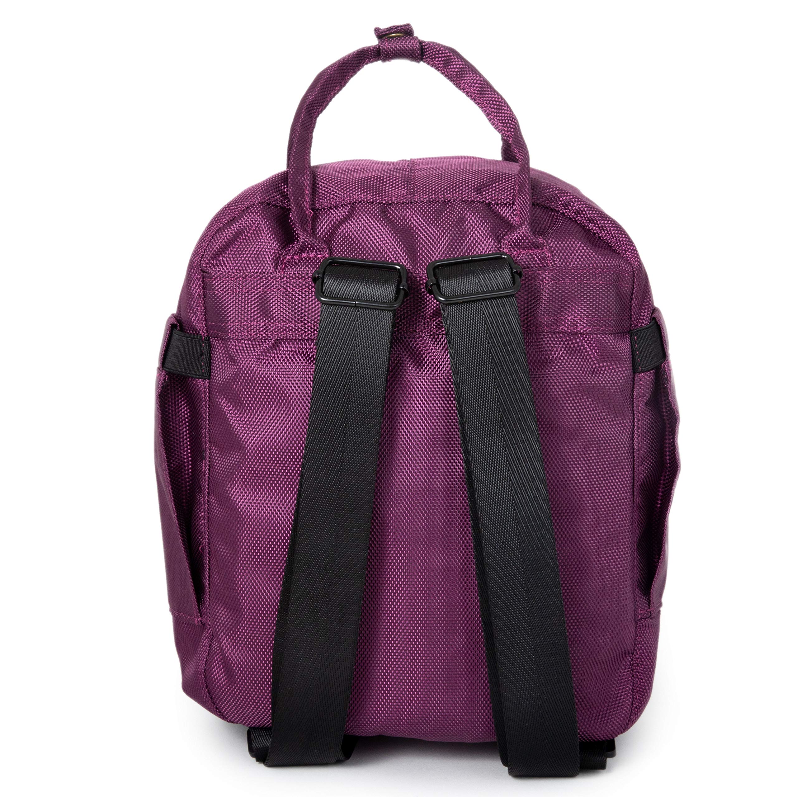 DIME BAGS Mini Backpack - Water Resistant Small Backpack for Women & Men - Lightweight Travel Daypack for Hiking, School, Work & Gym (Plum)