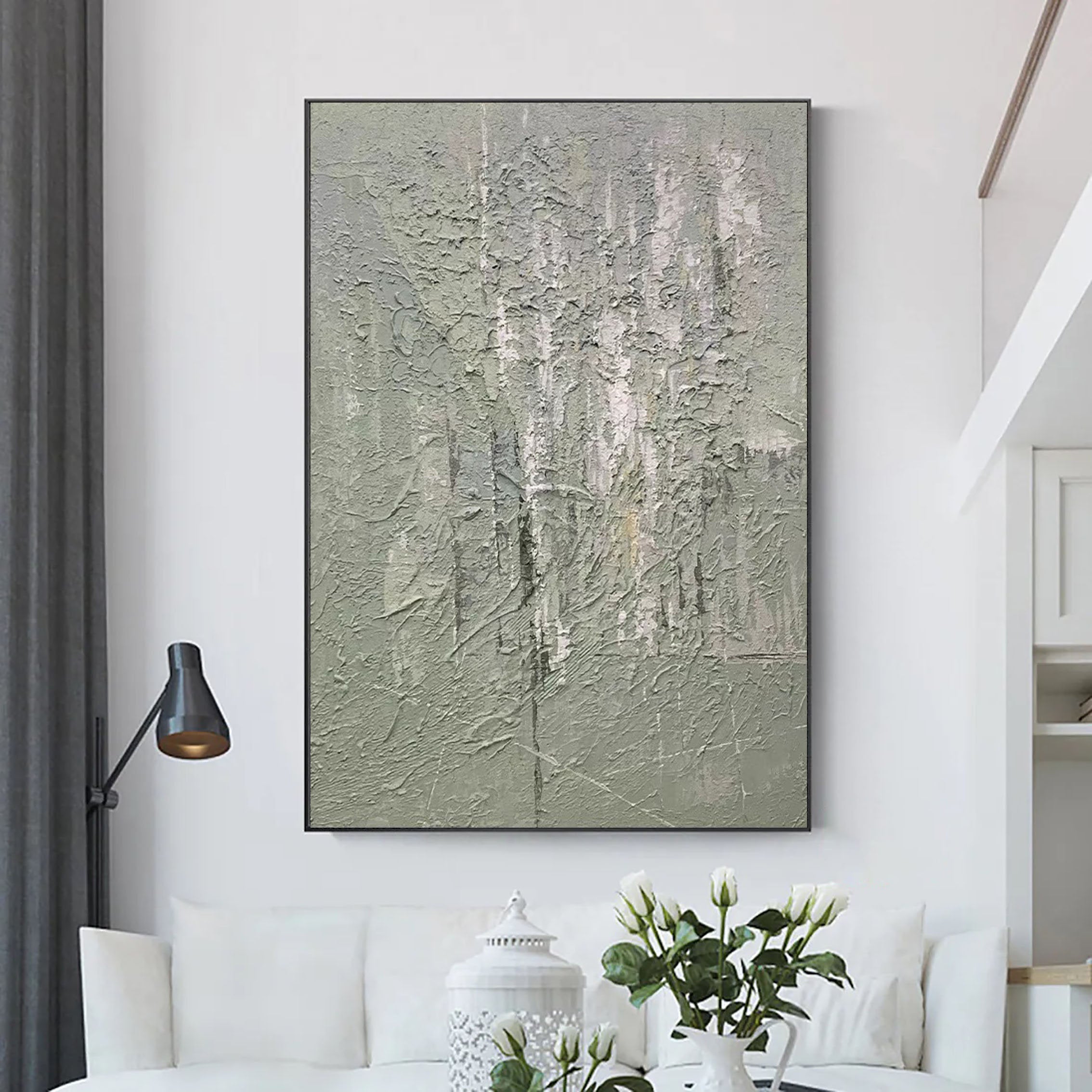 Blue & Green Abstract Art Print #BG010 - Modern Wall Decor for Living Room, Bedroom & Office