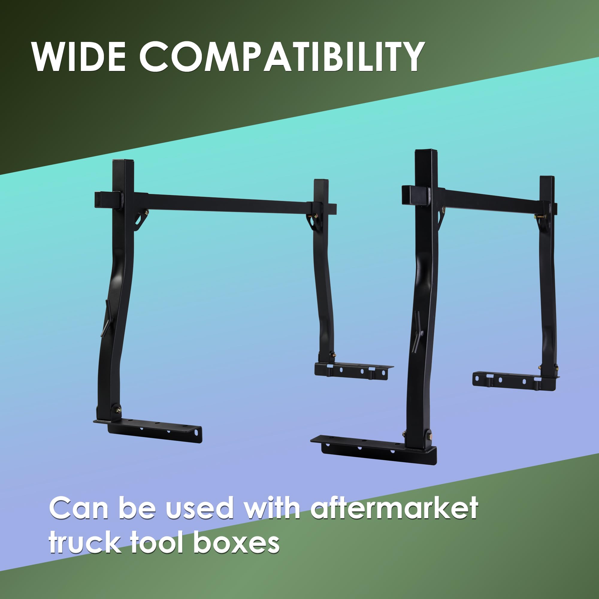 POLESTAR Heavy Duty Steel Truck Ladder Rack - 1000lbs Capacity Universal Pickup Bed Rack - 45-66