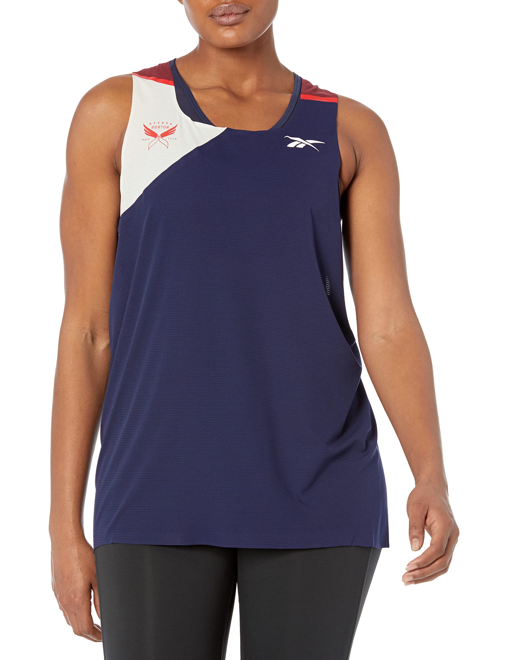 Reebok Men's Boston Track Club Running Tank Top - Lightweight Performance Workout Shirt for Gym & Jogging - Breathable Quick-Dry Athletic Top for Men