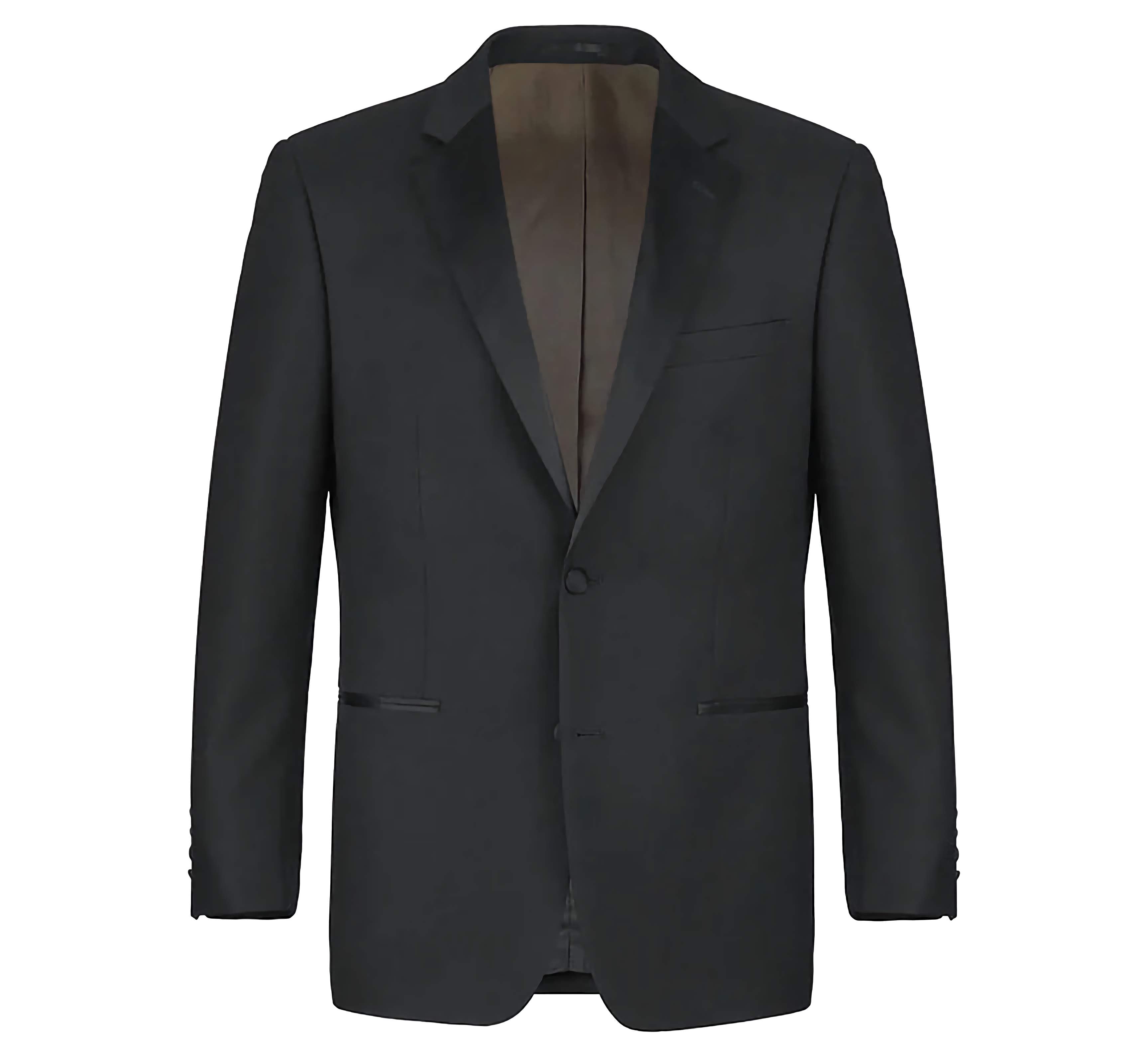 Classic Black 100% Wool Tuxedo Suit for Men - Slim Fit Formal Wear for Weddings, Prom & Business Events