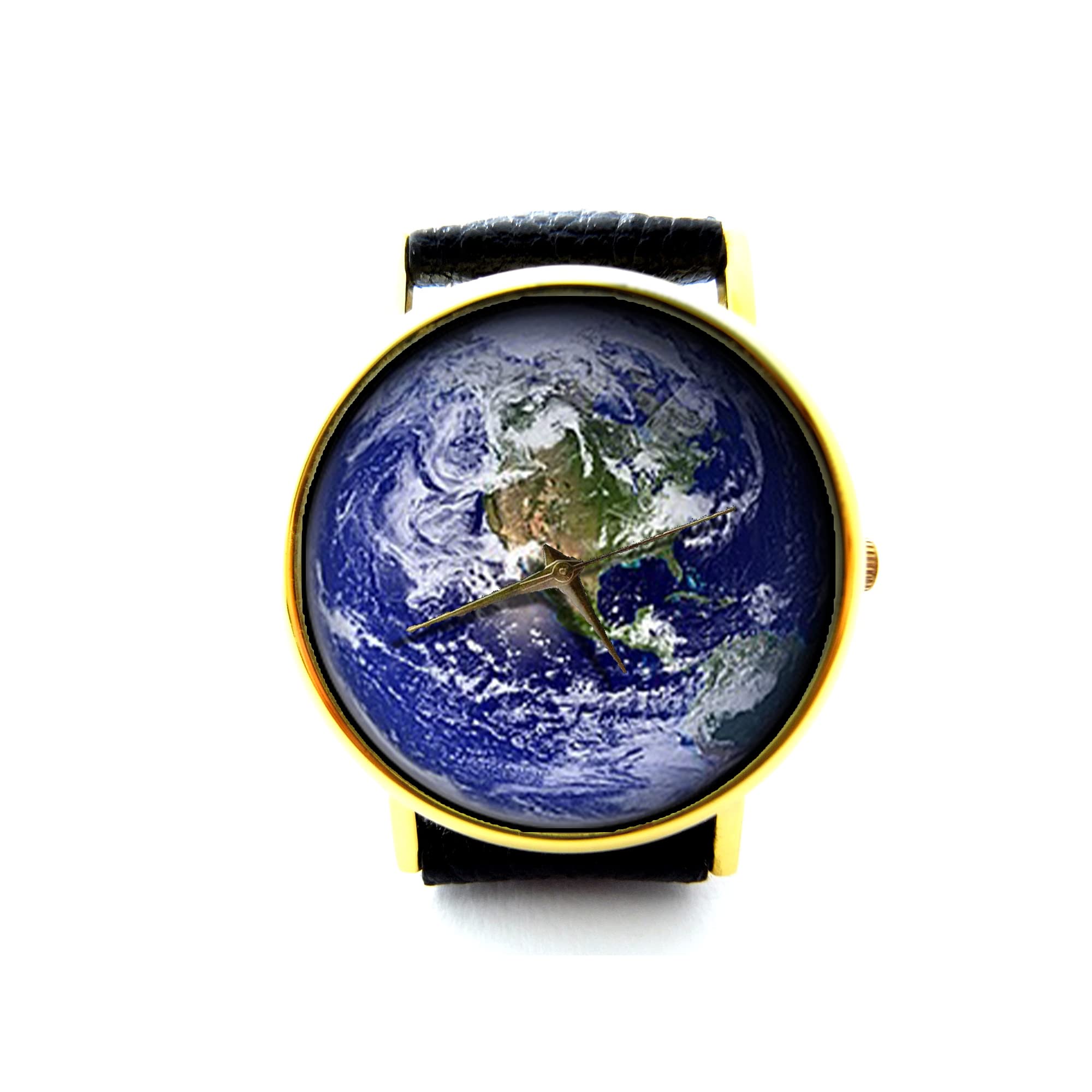Premium Genuine Leather Earth Watch - Handmade Bracelet Watch for Men & Women - Stylish & Durable P012 - Perfect for Casual, Office & Outdoor Adventures