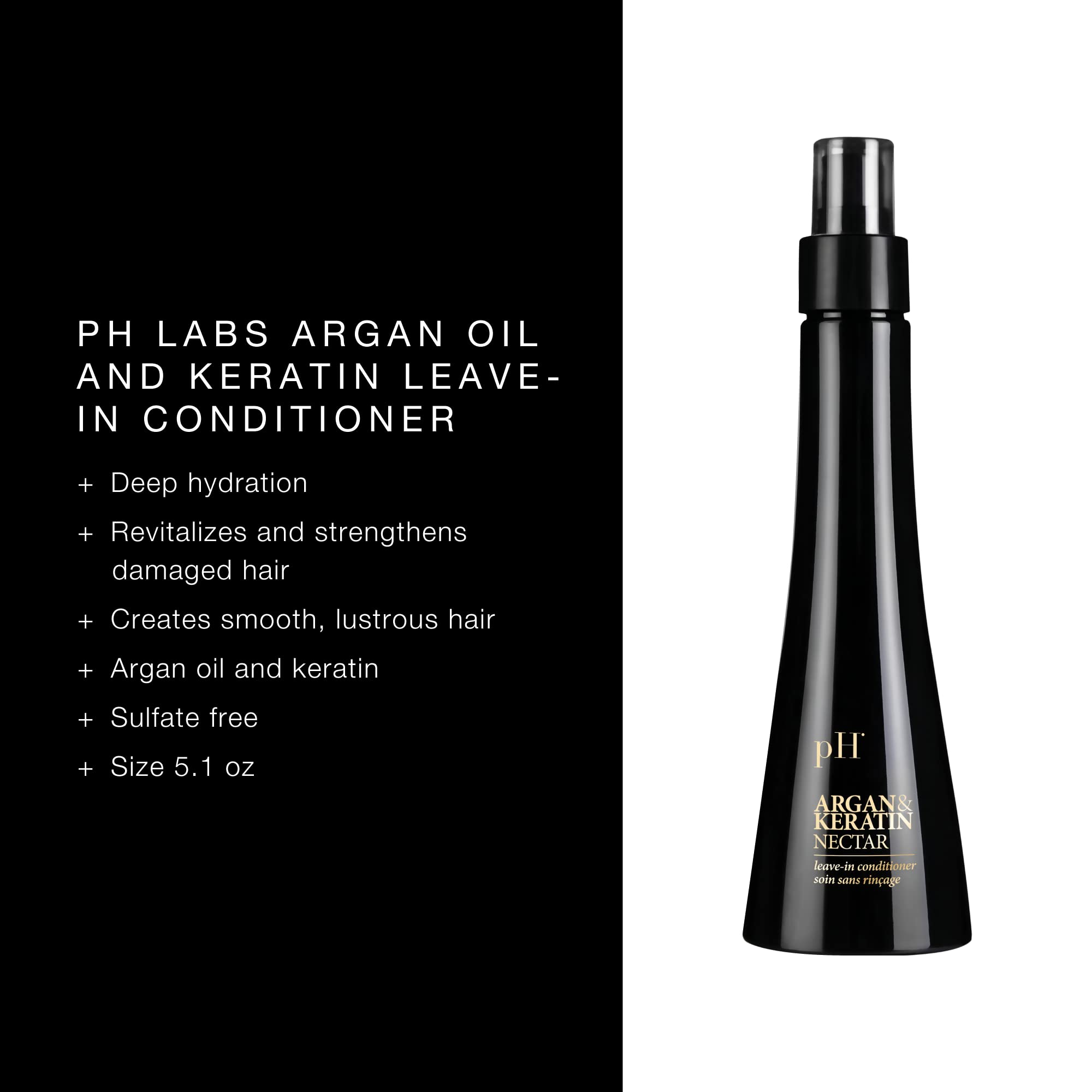Labs Argan & Keratin Elixir and Leave-In Conditioner Bundle - Repairing Treatment for Damaged Hair (3.38 oz + 5.1 oz) | Deep Hydration & Frizz Control for Dry, Brittle Hair | Perfect for Daily Hair Care & Salon-Quality Results at Home