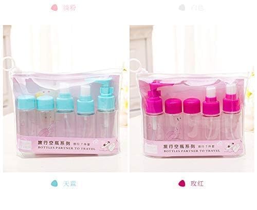 MAX HOME Plastic Travel Cosmetic Bottles Set - Leak-Proof Squeeze Spray Bottles for Makeup, Skincare & Toiletries | Portable Liquid Containers for Shampoo, Lotion & Essential Oils | Perfect for Travel, Gym & Home Use