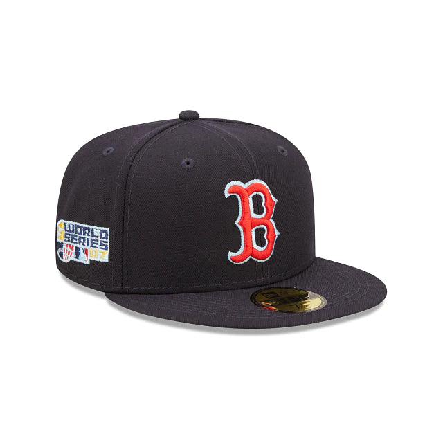 Boston Red Sox 2007 World Series Champions Navy Blue 59FIFTY Fitted Hat for Men - Perfect for Baseball Games, Sports Events & Casual Wear