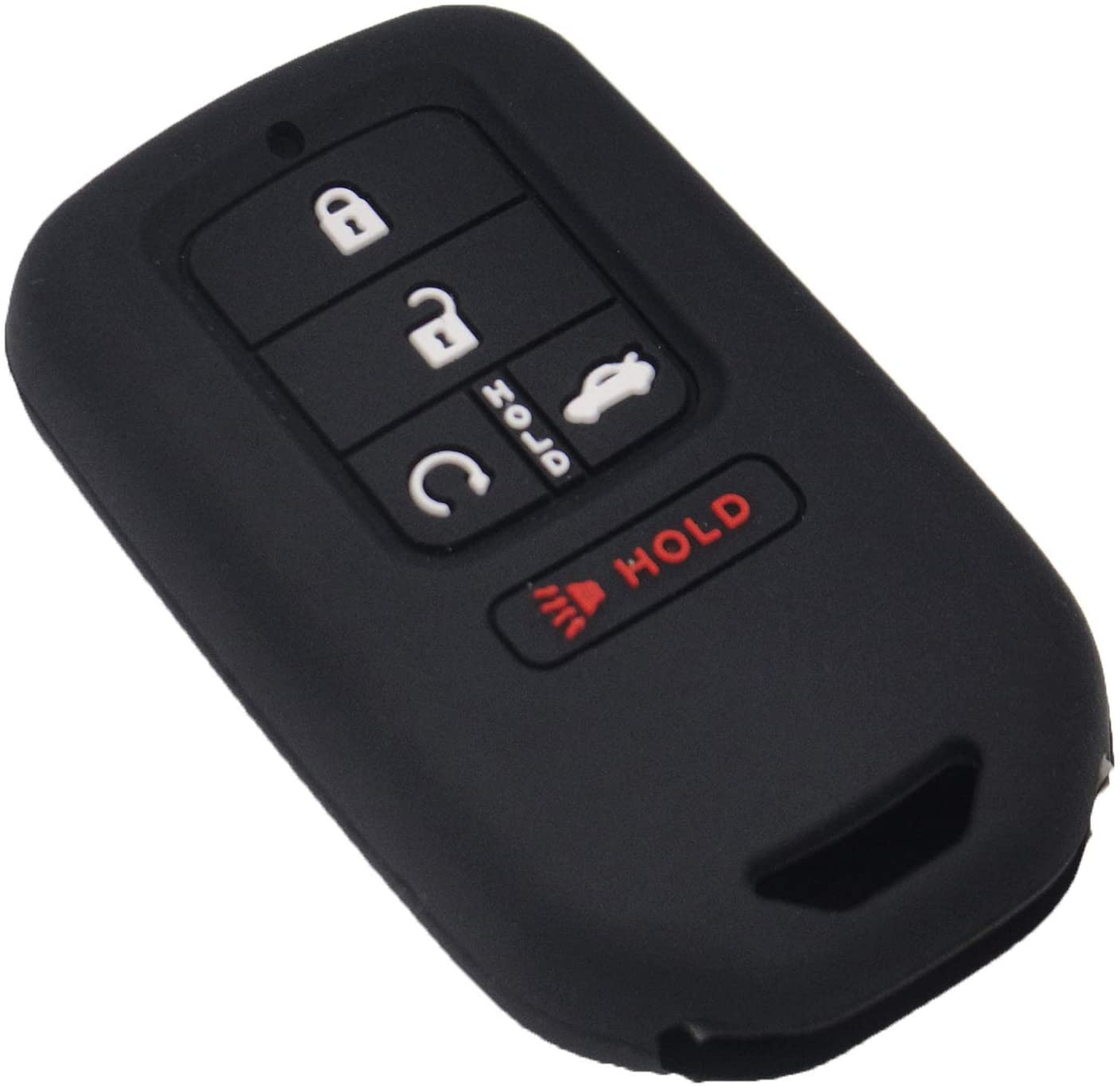 Honda 5 Button Silicone Remote Key Fob Cover Case - Durable Rubber Key Protector for Honda Accord, Civic, CRV, Element, Pilot - Perfect for Everyday Use & Car Key Protection