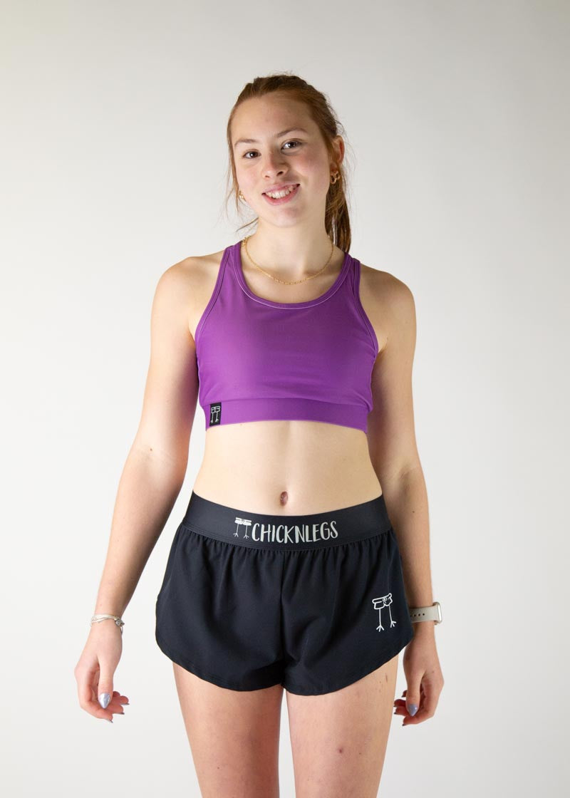 Deep Purple OG Sports Bra for Women - High Support Workout Top for Running, Yoga & Gym - Breathable & Comfortable Activewear