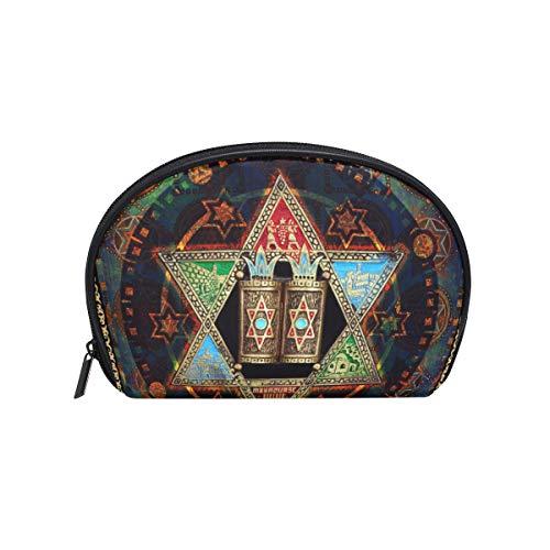Ethnic Pattern Cosmetic Bag - Seashell Shaped Makeup Pouch for Women | Travel Organizer Case | Perfect for Beach Vacations, Daily Use & Gift Giving