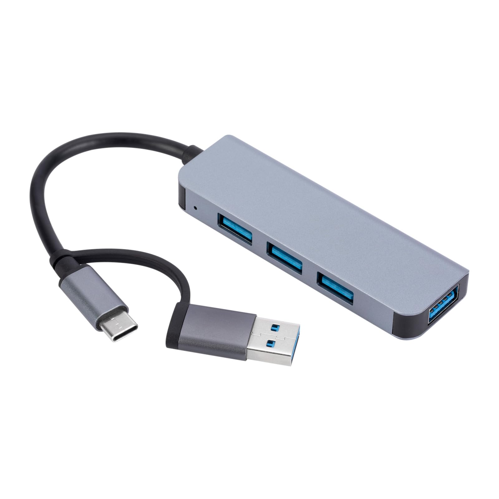 MLWSKERTY USB C Hub with 4 Ports - Multi-Port USB Adapter for Smartphones, Laptops & Nintendo Switch - Compact USB Dongle for Home Office, Travel & Gaming Accessories
