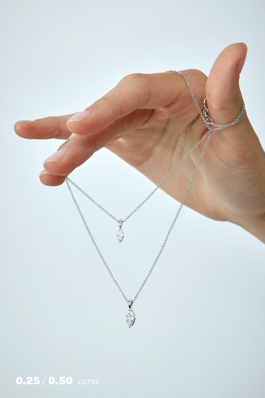 1/4 Carat Marquise Cut Diamond Pendant Necklace - Elegant 14K Gold Solitaire Jewelry for Women, Perfect for Anniversaries, Weddings & Special Occasions
