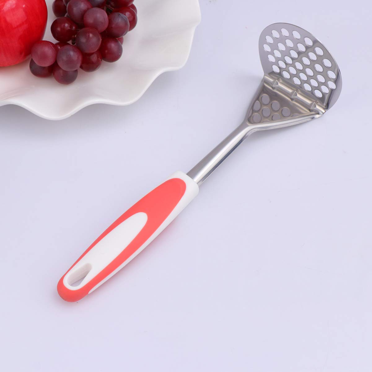 Premium Stainless Steel Potato Ricer & Garlic Press - Heavy Duty Hand Juicer for Mashed Potatoes, Fruits, Baby Food - Ideal for Kitchen, Camping, and Homemade Purees