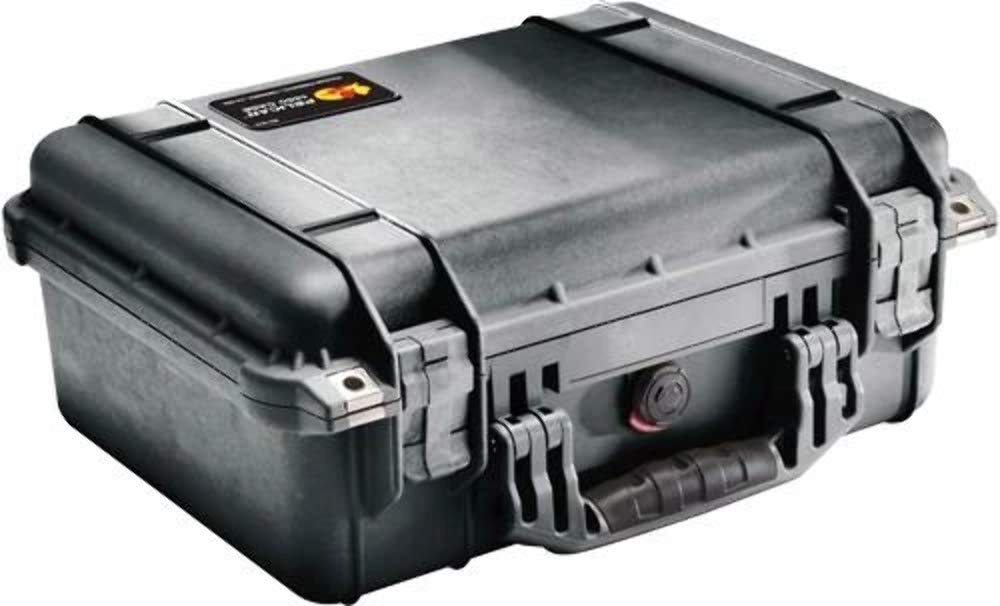 Pelican 1450 Waterproof Hard Case with Pick & Pluck Foam - Black | Shockproof Protective Storage for Cameras, Drones & Electronics | Travel, Outdoor & Professional Use