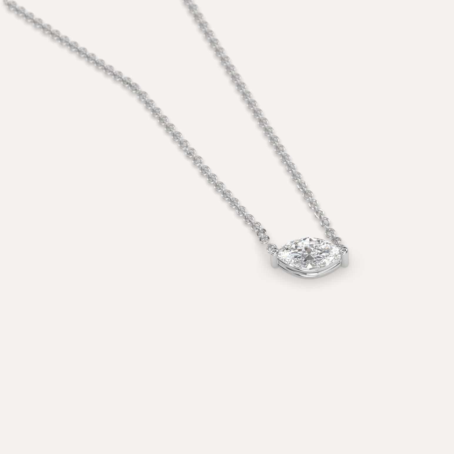 1/4 Carat Marquise Floating Diamond Necklace - Elegant Solitaire Pendant for Women | Perfect for Weddings, Anniversaries & Special Occasions