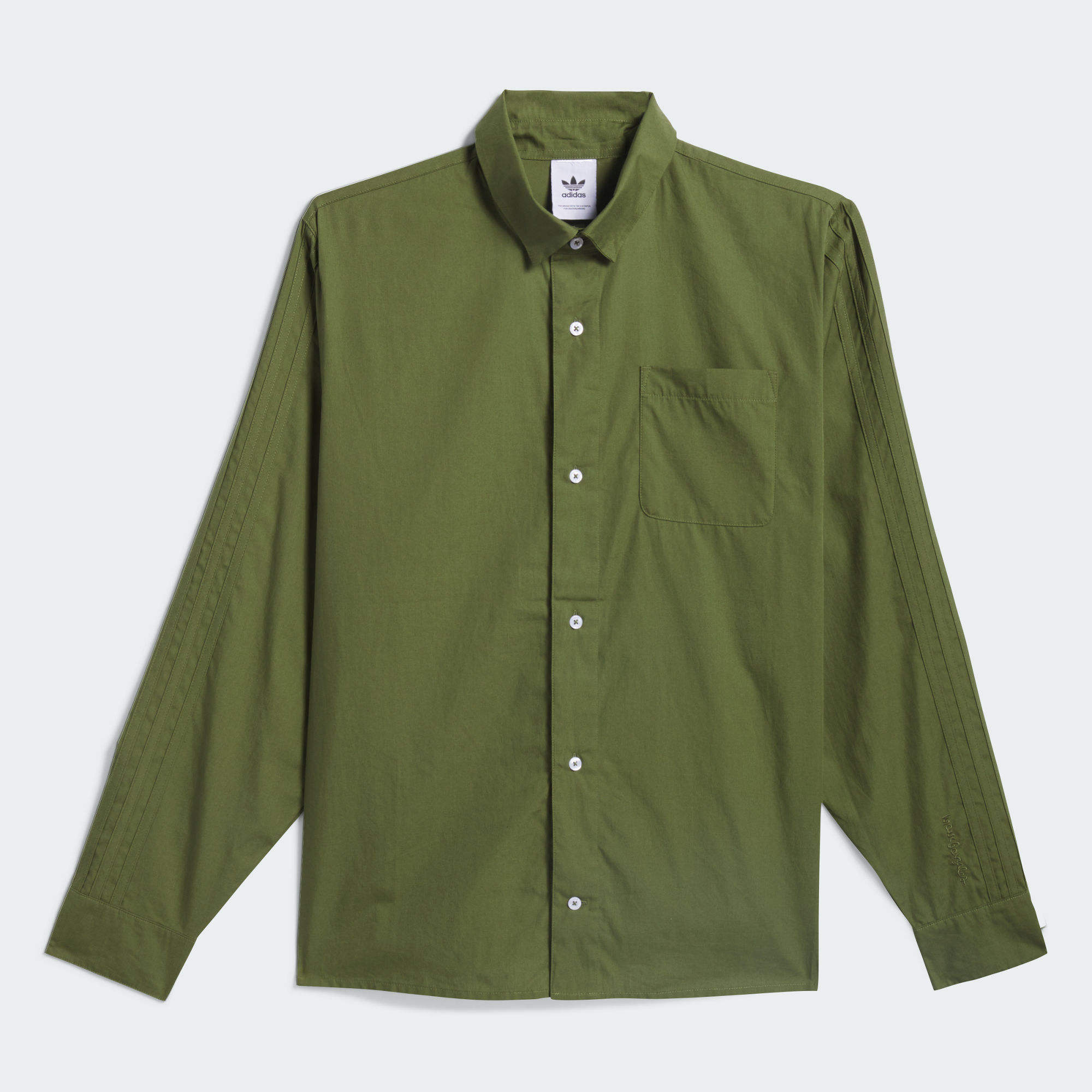Adidas Shmoo Button Up Shirt for Men - Green Casual Wear IU0081 | Stylish Streetwear & Everyday Outfit Essential