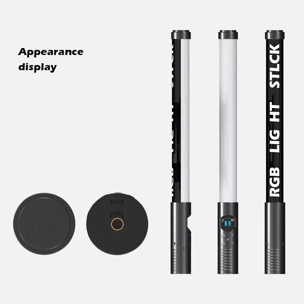 RGB LED Light Wand - Handheld Photography Fill Light Stick with Remote Control & Extendable Tripod Stand (2.1M) - Perfect for YouTube Videos, TikTok Content Creation, Live Streaming, and Studio Photography