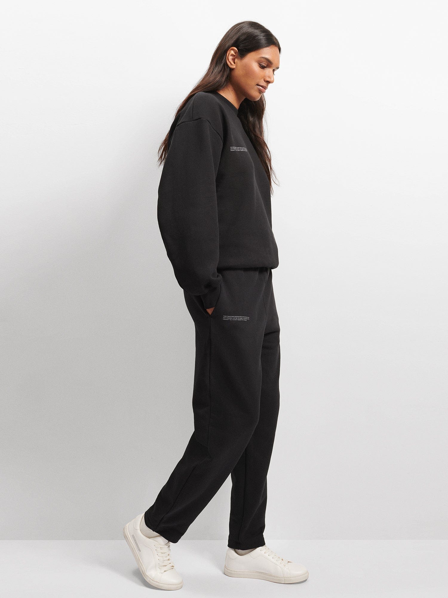 Women's DNA Barrel Leg Track Pants - Black | High Waisted Athletic Joggers for Running, Yoga & Lounge Wear