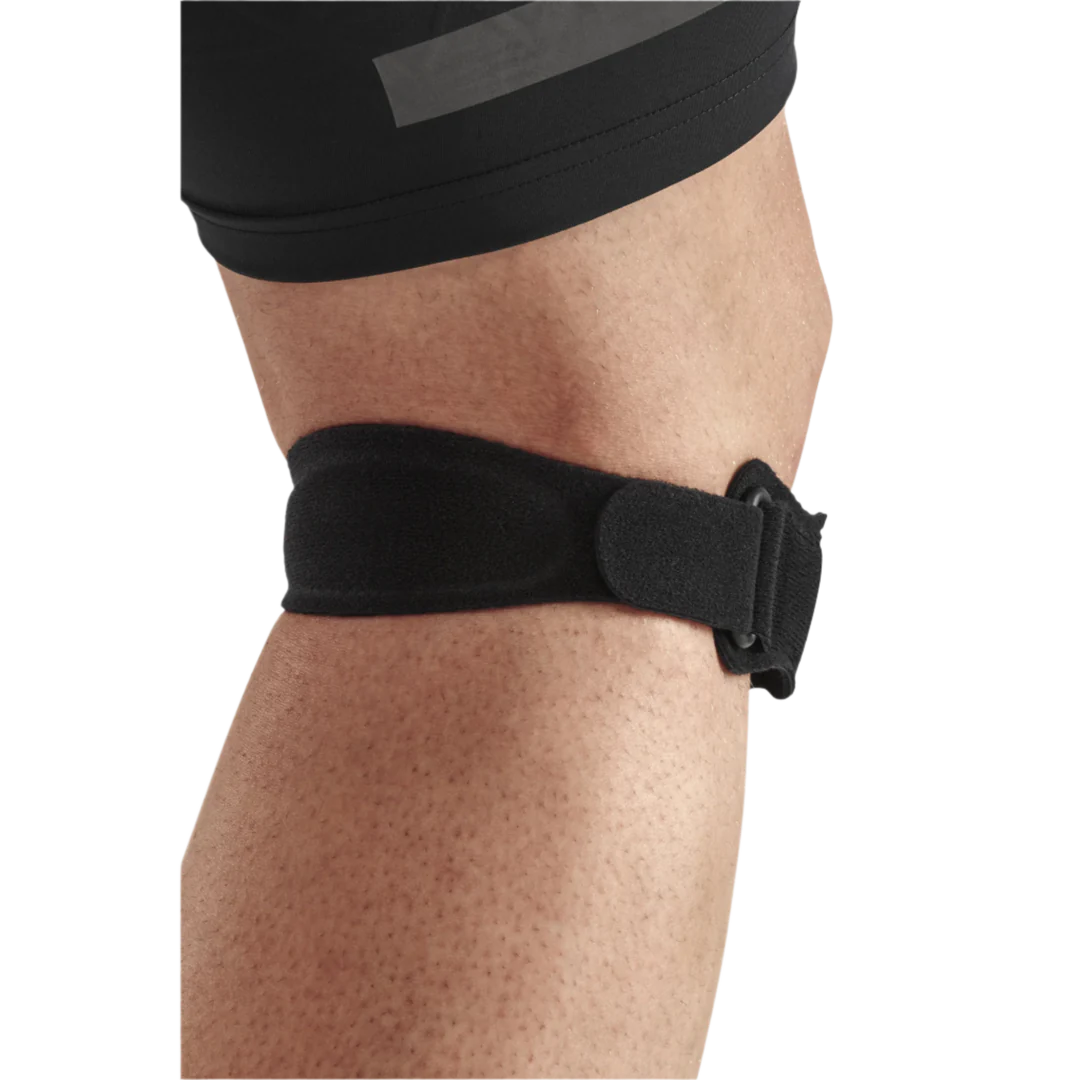 CEP Unisex Mid Support Patella Strap - Black | Knee Pain Relief for Running, Cycling & Sports | Adjustable Compression Band for Joint Support