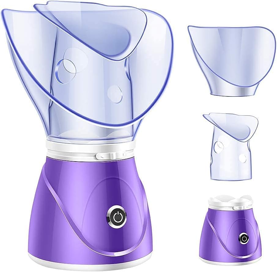 LVAP-111 Facial Steamer & Vaporizer for Cold, Cough, Sinus Relief - Portable Steam Inhaler for Kids & Adults with Compressed Air Technology - Stainless Steel Humidifier for Home, Spa, and Office Use