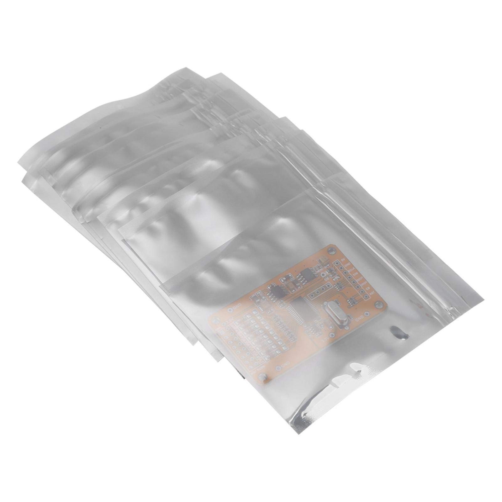 100Pcs Anti Static Resealable Storage Bags - Holographic CPP Plastic Zip Lock Pouch for Electronic Components (3.5 Inches) - Perfect for Organizing Small Parts, Jewelry, Crafts & DIY Projects