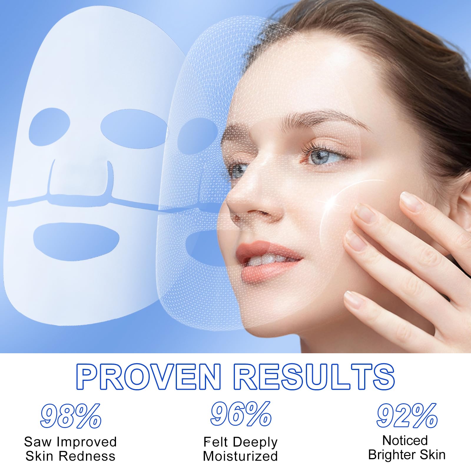 Premium Bio Collagen Face Mask - Hydrating & Anti-Aging Sheet Mask for Moisturizing, Firming Skin & Reducing Wrinkles (6 Pack) | Perfect for Night Skincare Routine, Spa Day & Travel Essentials