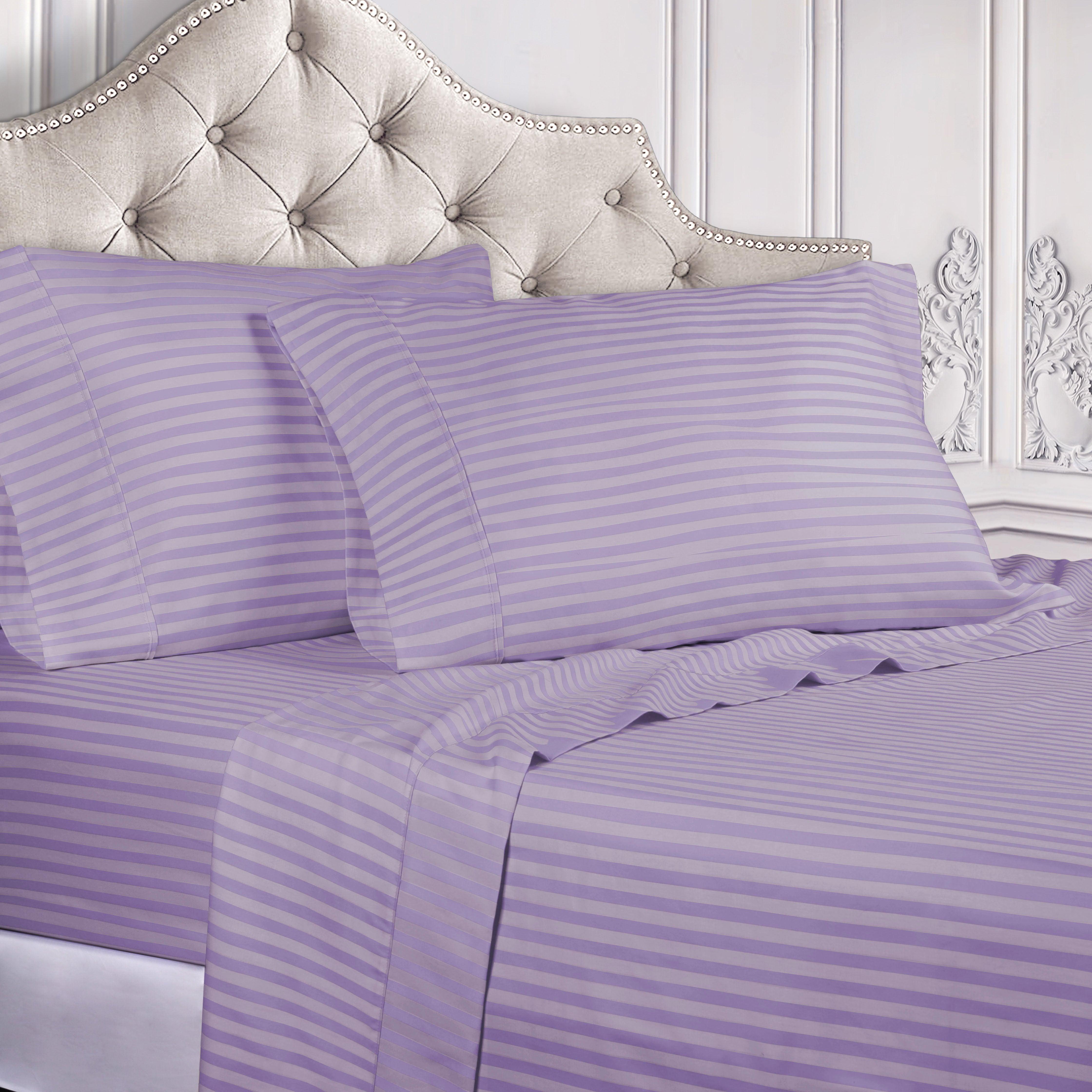 Premium 100% Egyptian Cotton 300 Thread Count Sheet Set - Deep Pocket Fitted, Flat Sheet & Pillowcases - Soft Breathable Bedding for Luxury Hotels & Home Use